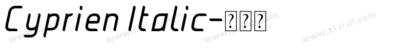 Cyprien Italic字体转换
